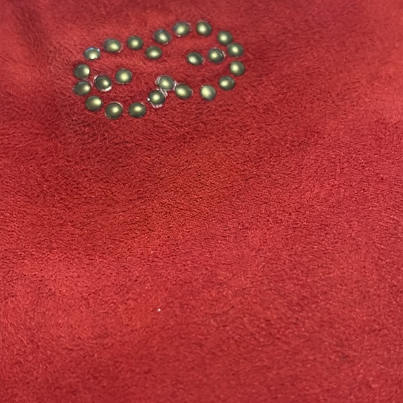 ESCADA Red Velvet Sweetheart Shoulder Bag - Picture 16 of 17